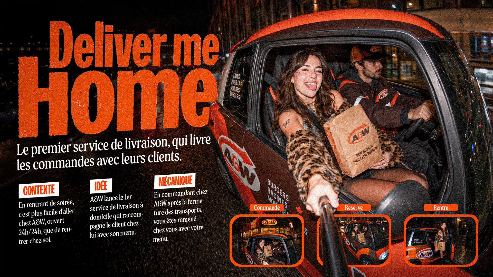 A&W Deliver Me Home campaign board